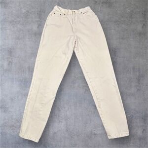 Pasta Brand Jeans‎ Womens 12 Cream Cotton Relaxed Fit Tapered Leg Y2K USA